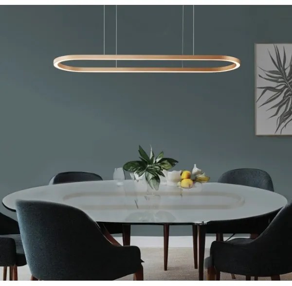 Lustră LED dimabilă pe cablu ELENA LED/50W/230V 120 cm auriu Azzardo AZ5056