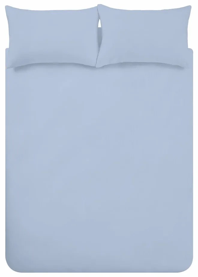 Lenjerie de pat albastru-deschis din flanelă pentru pat dublu, extinsă 230x220 cm Brushed – Catherine Lansfield