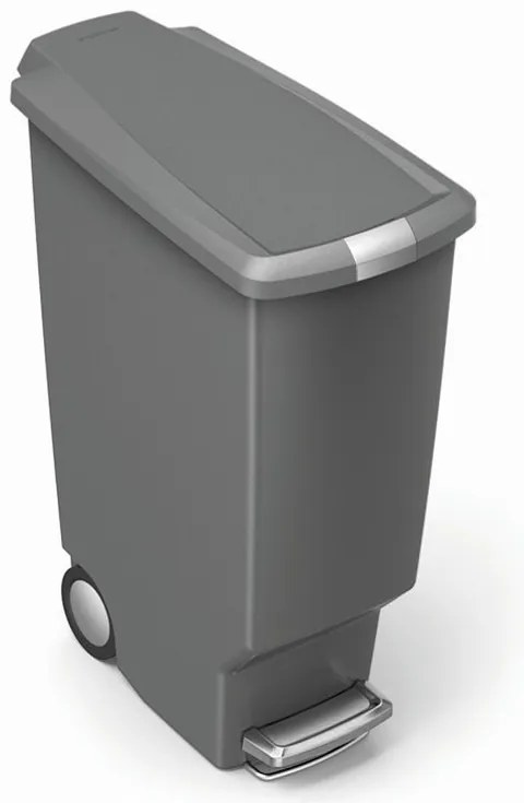 Cos pedala ingust 40 l, plastic gri, gri