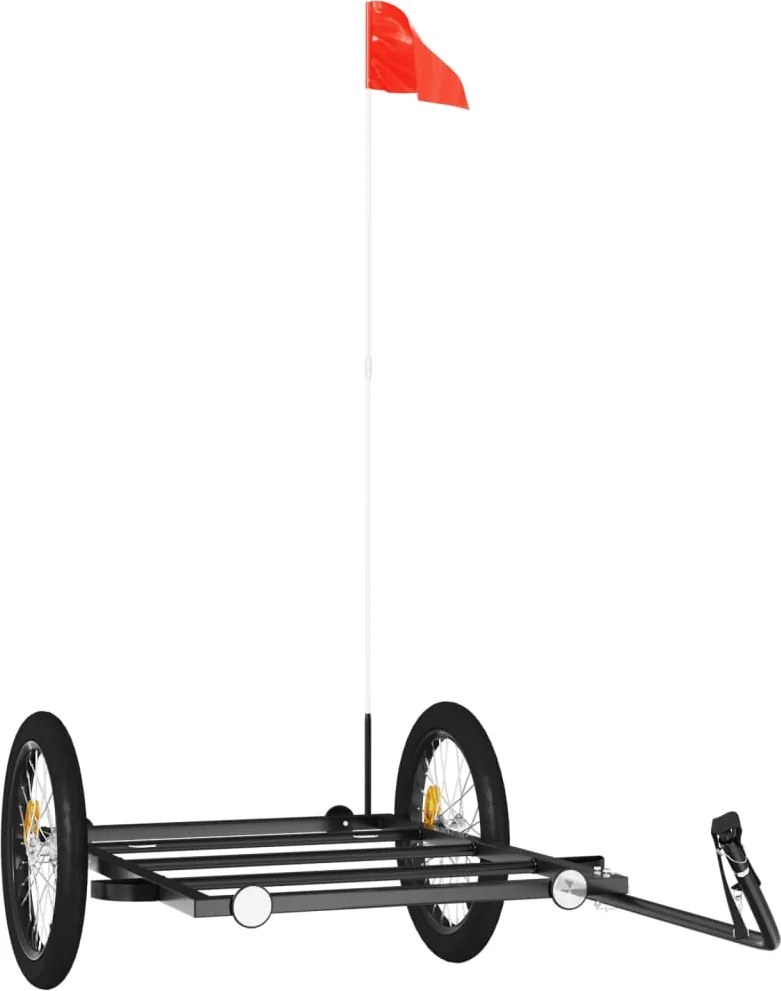 vidaXL Remorcă de marfă, negru, 135x68x37 cm, fier