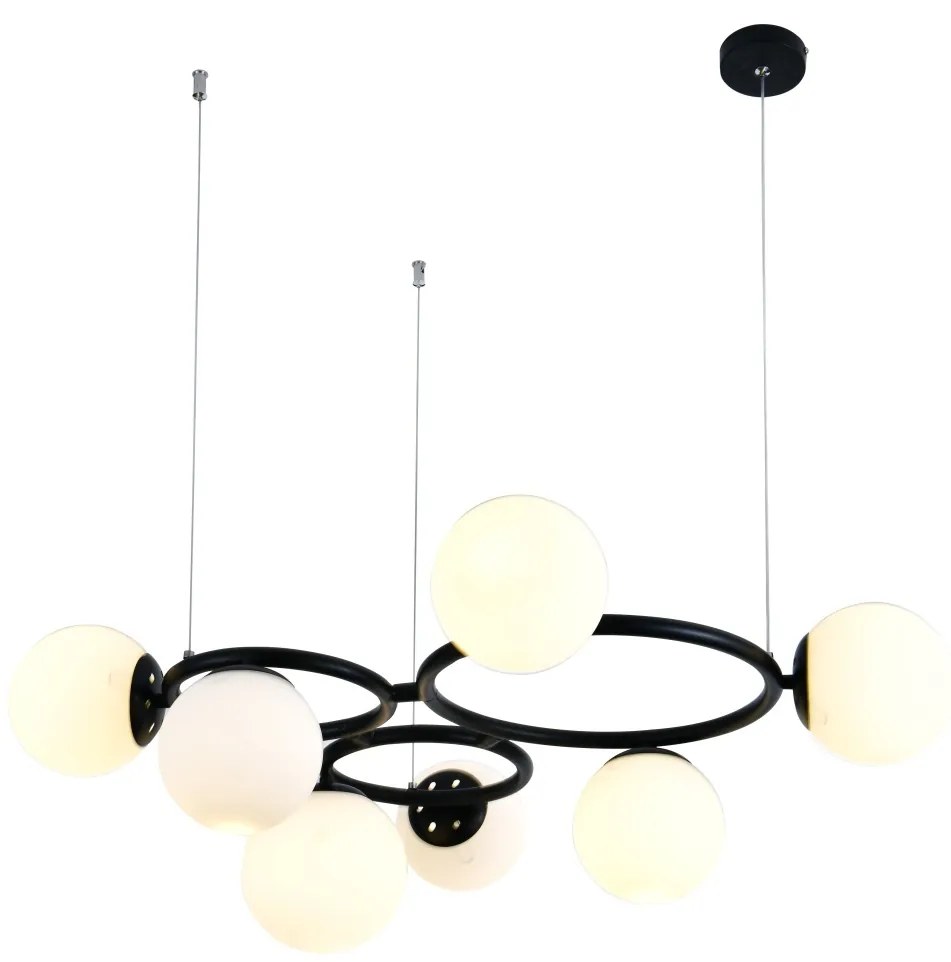 💡 Pendul N6805/7 – Contrast Vizual Puternic în Negru și Alb