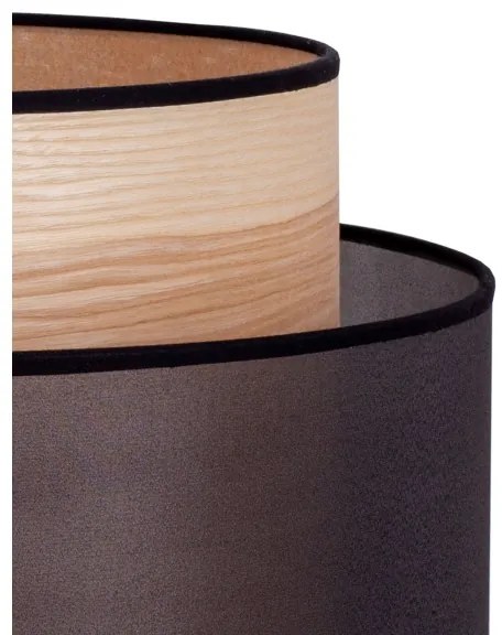 Lampă de masă WOOD Duolla BOHO 1xE27/15W/230V d. 25 cm negru/bej