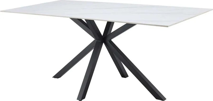 Masa dining cu blat ceramic GALAXIE Alb 180x90cm