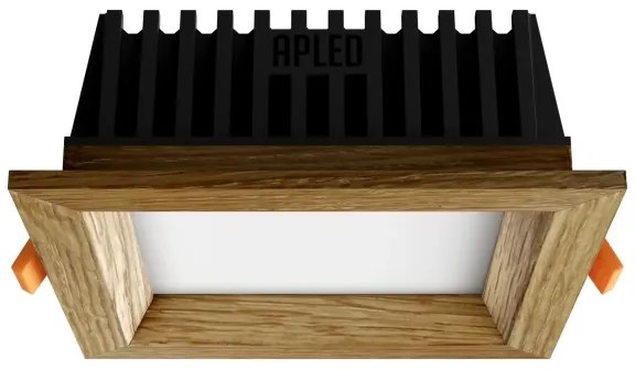 Corp de iluminat LED încastrat SQUARE LED/6W/230V 4000K 12x12 cm lemn masiv stejar APLED
