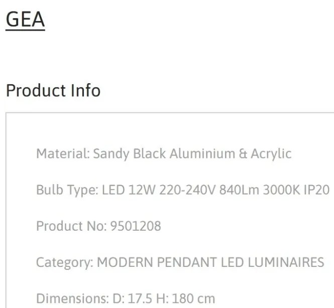 Lustra/Pendul LED stil minimalist GEA
