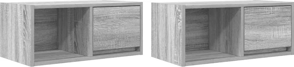 vidaXL Dulapuri TV 2 buc Gri Sonoma 60x31x25,5 cm Lemn prelucrat