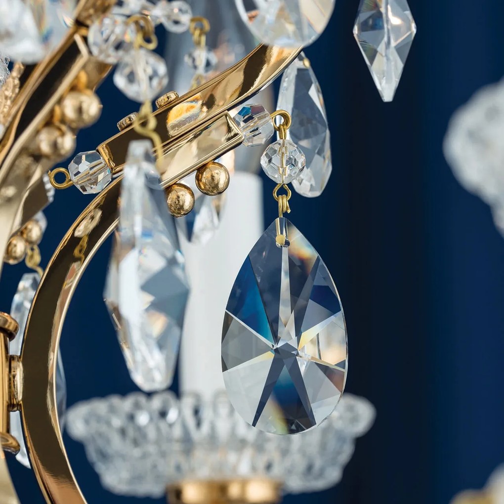 Candelabru de lux cristal Scholer Hirohito 6L 24K gold plated