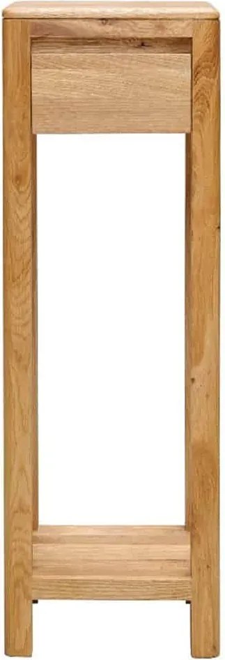 Măsuță stejar masiv cu sertar Dotti, 30 × 90 × 30 cm