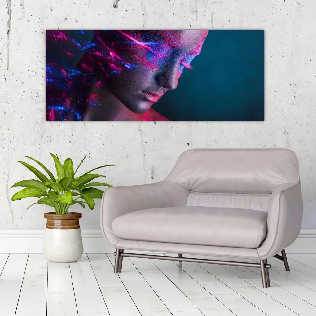 Tablou strălucitor a femeii (120x50 cm)