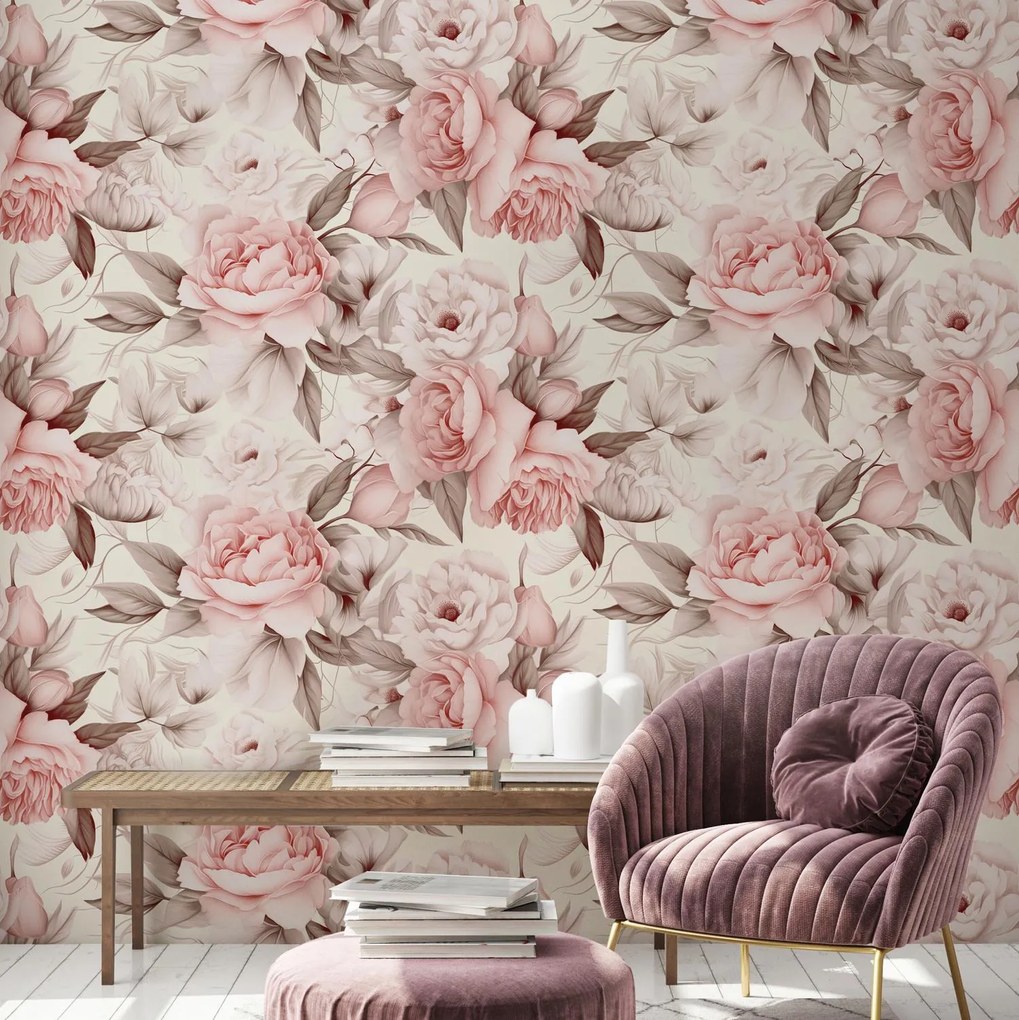 Fototapet – Bujori roz II. (147x102 cm)