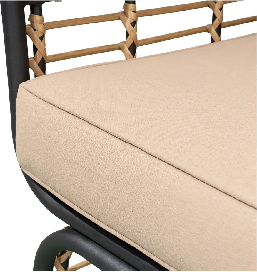 Fotoliu de grădină bej din metal Paros – Garden Pleasure