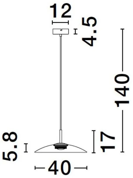 Lustra LED design modern POLIFEMO fumuriu, 40cm