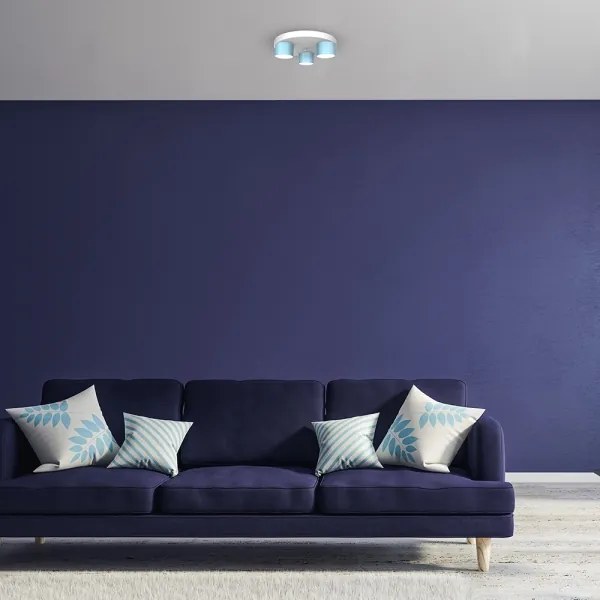 Plafonieră DIXIE 3xGX53/11W/230V albastră