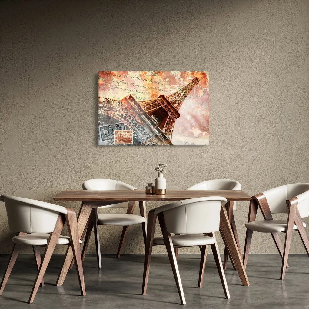 Tablou - Turnul Eiffel în stil vintage (90x60 cm)