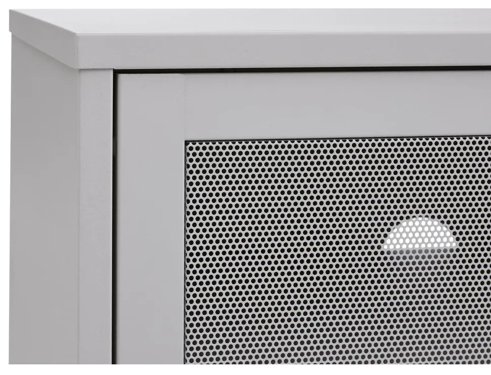 Comodă TV gri din metal 160x55x45 cm Veep – Unique Furniture