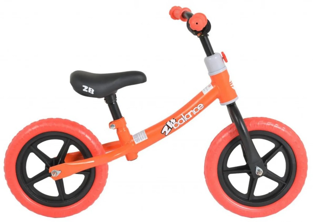 Bicicleta pedagogica fara pedale pentru copii NOVOKIDS™ Happy 2B, Roti 12" inch, 1-5 ani, Maxim 20 kg, Cadru carbon, Roti din spuma cauciucata EVA,