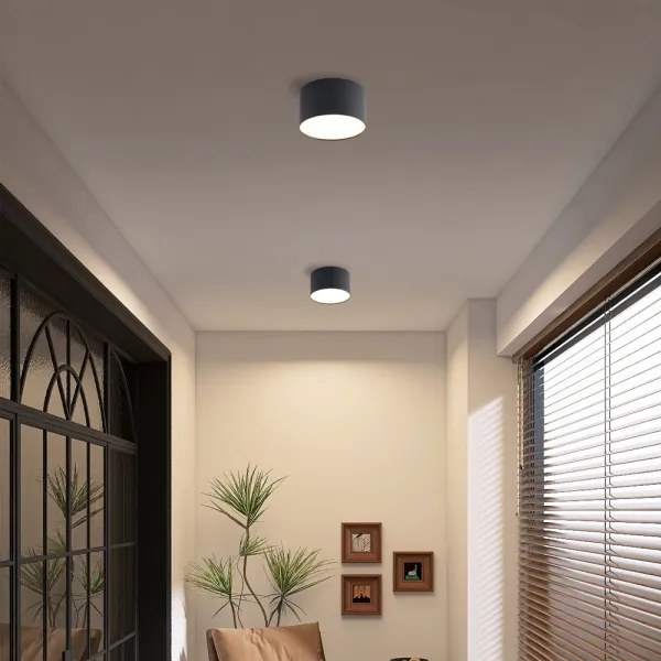 Brilagi - Plafonieră LED pentru baie FORIS LED/9W/230V Ø 9 cm, negru, IP44