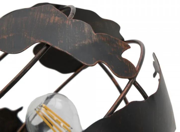 Lampa neagra/aramie din metal, Soclu E14 Max 40W, 24x20x40 cm, World Industry Mauro Ferretti
