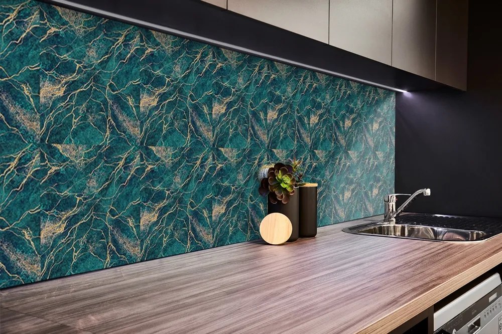 Panou decorativ perete Malachit verde