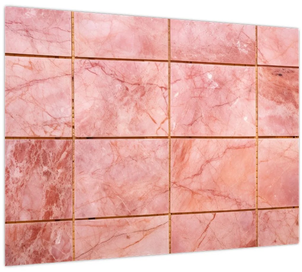Tablou - Roz, gresie marmorată (70x50 cm)