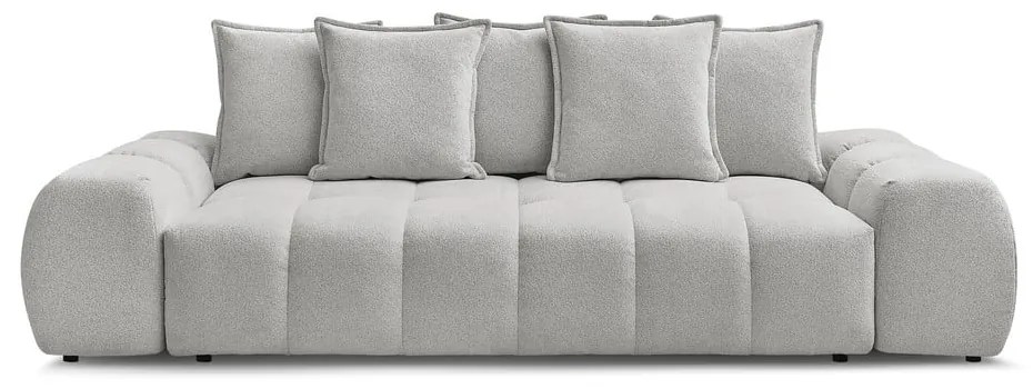 Canapea gri deschis cu tapițerie din chenille 278 cm Everest – Bobochic Paris