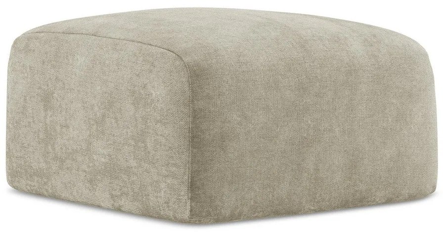 Taburet bej cu tapițerie din chenille Leila – Makamii