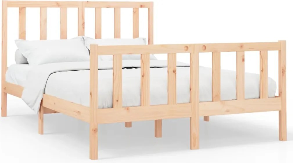 vidaXL Cadru de pat fără saltea, 120x200 cm, lemn masiv pin