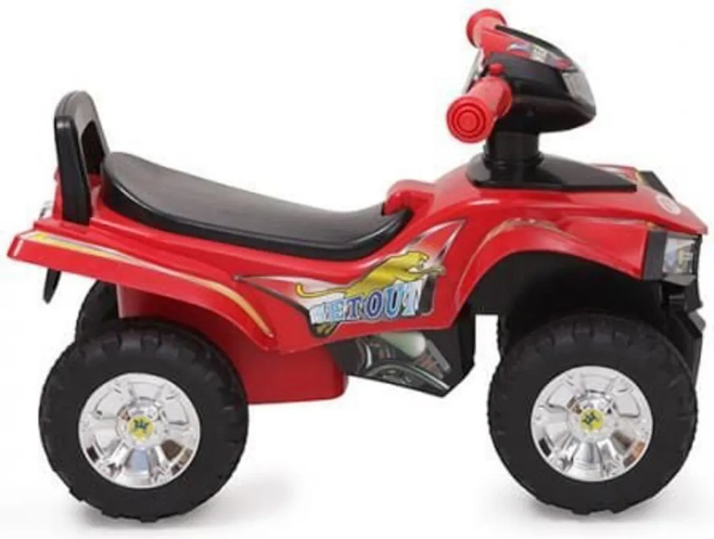 Masinuta cu Functie de Trotineta Fara Pedale Pentru Copii NOVOKIDS™ ATV Rider, Maxim 27 Kg, Cu Melodii, Sezut comfortabil, ROSU