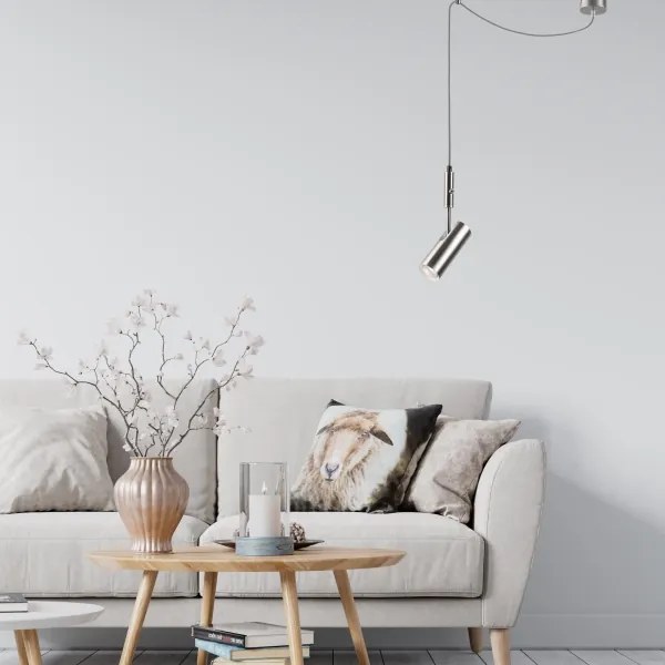 Lustră pe cablu ALMA 1xGU10/35W/230V crom