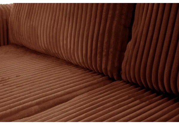 Colțar extensibil universal FRIDA în formă de L, cu spațiu de depozitare, maro