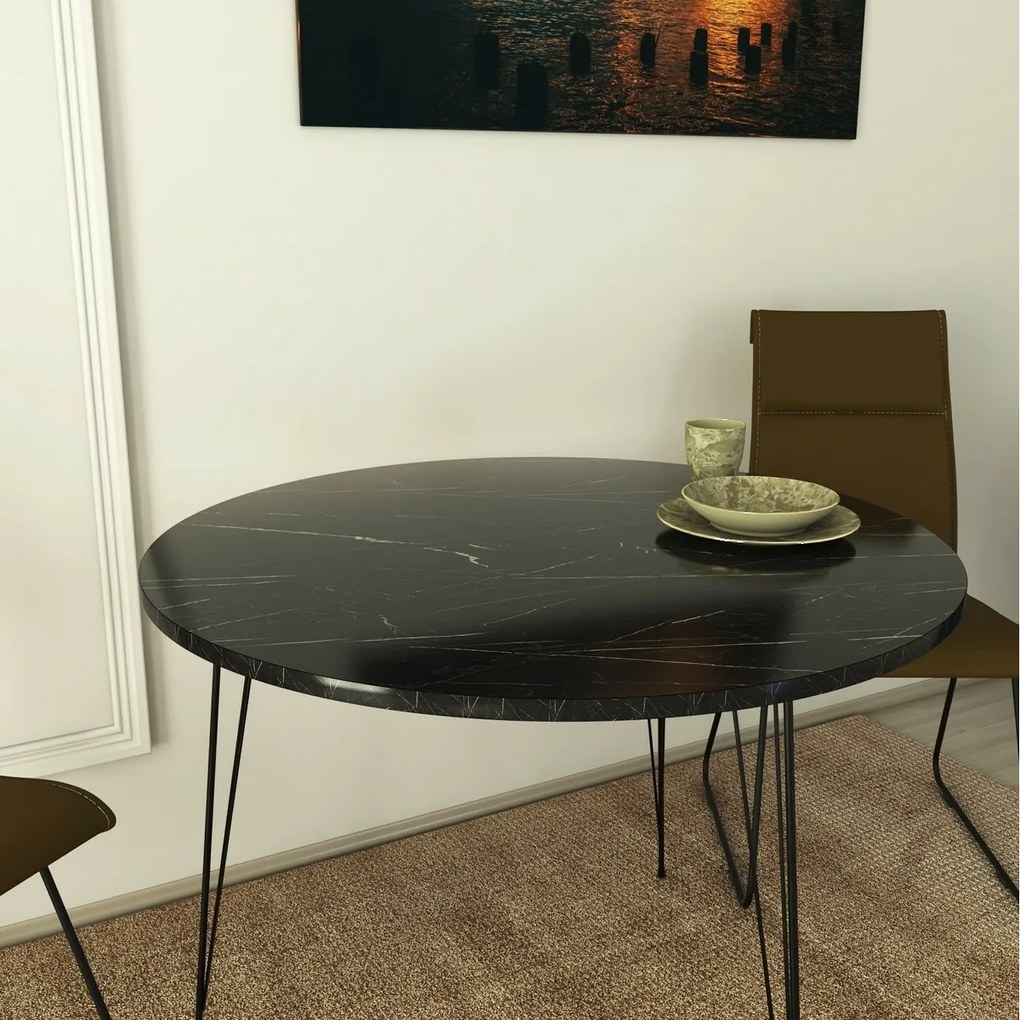 Set de masă Sandalf Royal Black and White