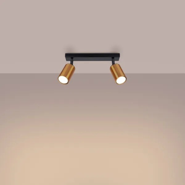 Spot Sollux SL.1375 WINX 2xGU10/10W/230V negru/cupru