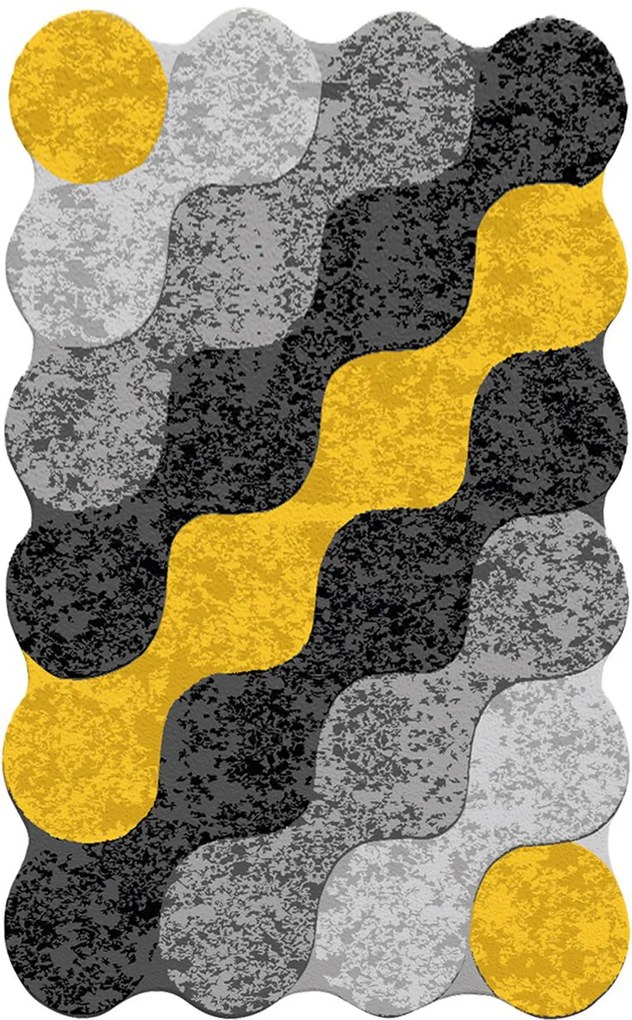 Covor, Circle Djt, 150x200 cm, Multicolor