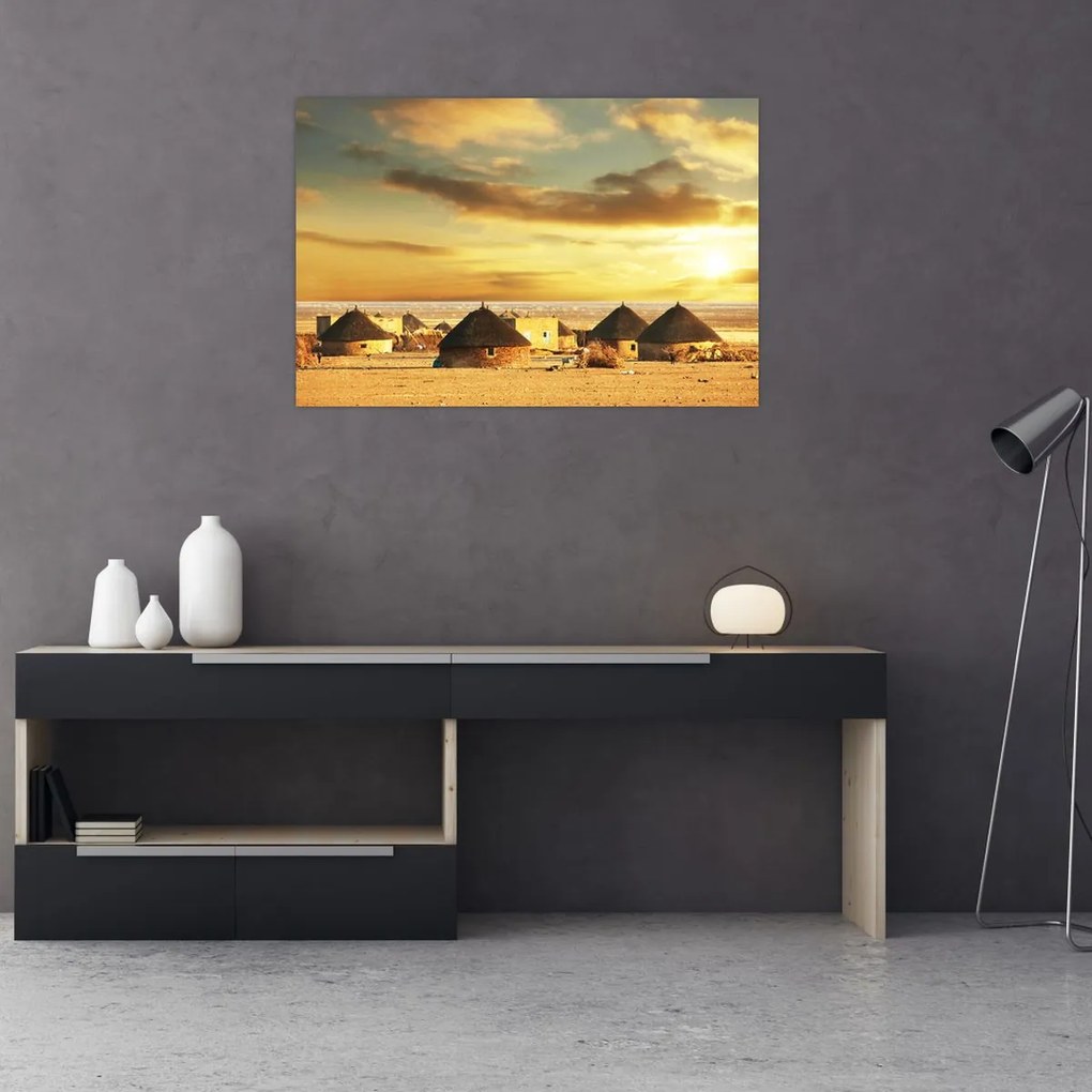 Tablou - Colibe în deșert (90x60 cm)