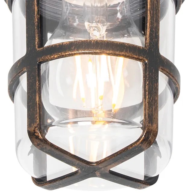 Plafonieră și lampă de perete auriu antic IP54 - Kiki