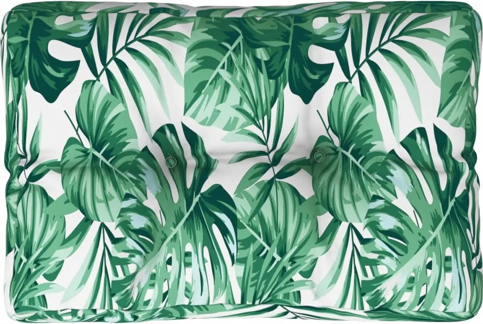 vidaXL Pernă de paleți, model frunze, 50x40x12 cm, textil