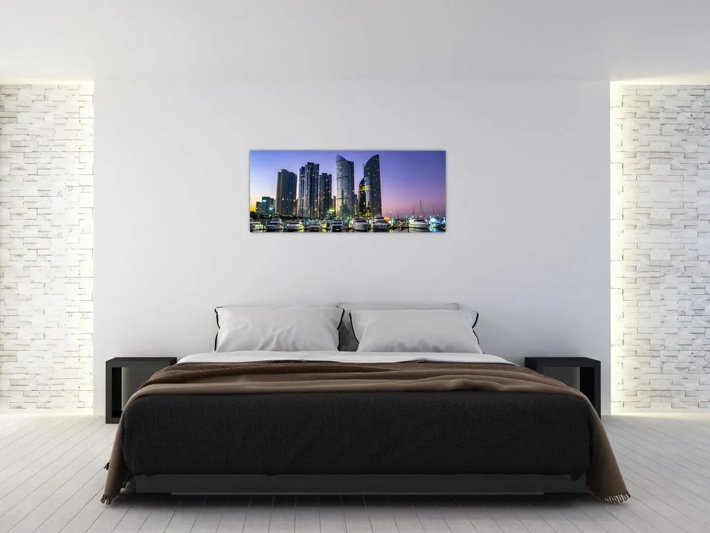 Tablou cu iahturi și zârie-norii (120x50 cm)