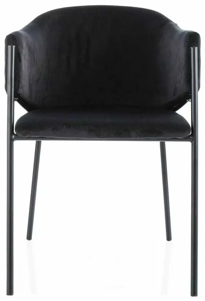 Scaun de bucătărie Serilda Velvet, negru