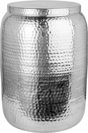 Masuta auxiliara design unicat Orient Storage 35cm, argintiu