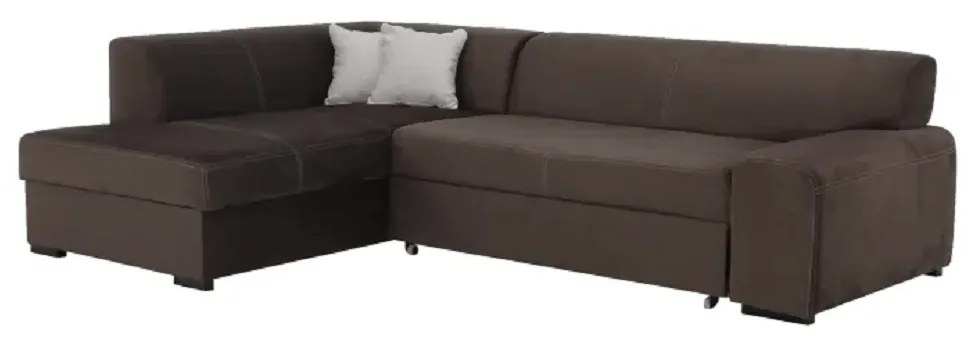 Coltar extensibil tapiterie textil maro stanga minerva 260x175x75 cm