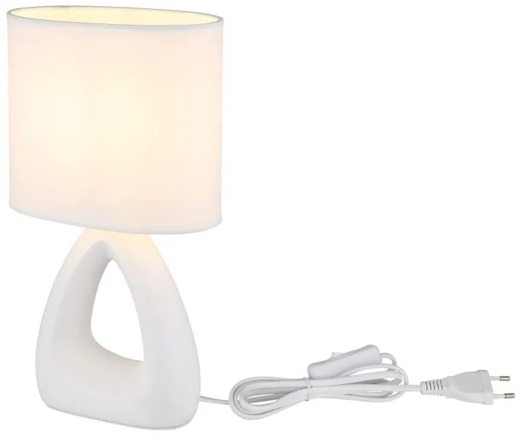 Lampa de masa ceramica alba TRIANGLE