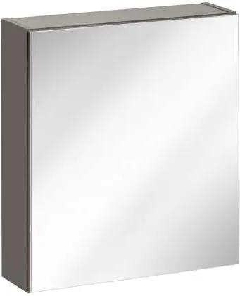 Dulap suspendat cu oglindă Twist Grey,50x55x15 cm, pal, gri