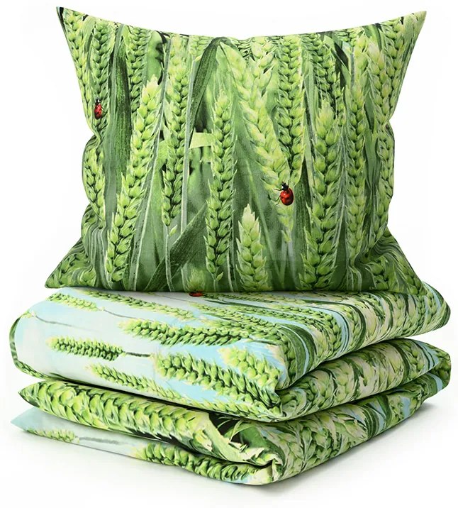 Lenjerie de microfibra POSANA verde Dimensiune lenjerie de pat: 2 buc 70 x 80 cm | 160 x 200 cm