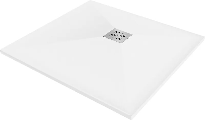 Mexen Stone+ receiversă de duș pătrată din compozit 90 x 90 cm, albă - 44109090