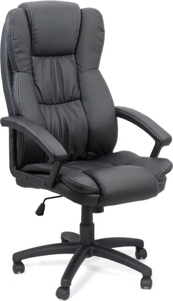 Scaun de birou EXECUTIVE, reglabil pe inaltime, piele ecologica, Negru