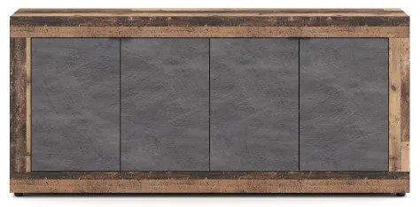 Comodă RUNEA, maro închis/antracit