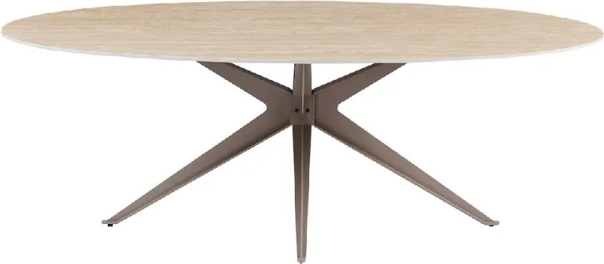 Masa ovala cu blat din ceramica TRAVERTIN 220cm