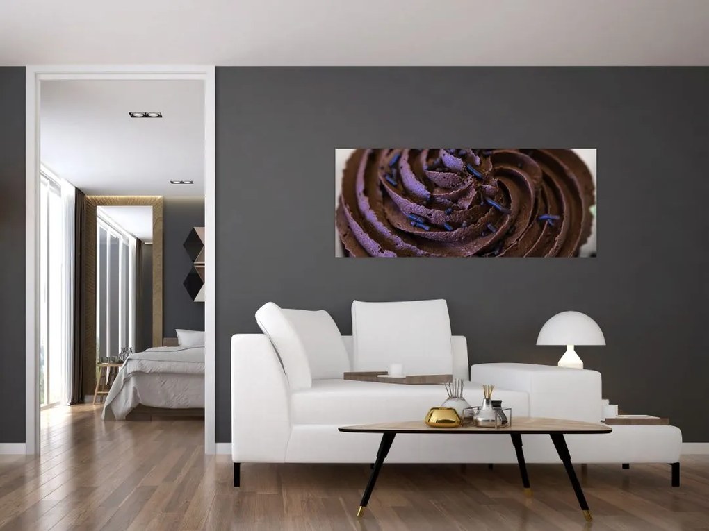 Tablou - Cupcake din ciocolată (120x50 cm)