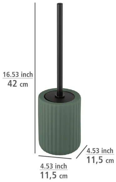 WENKO 24808100 - Perie WC BELLUNO 11,5 x 42 cm verde/negru