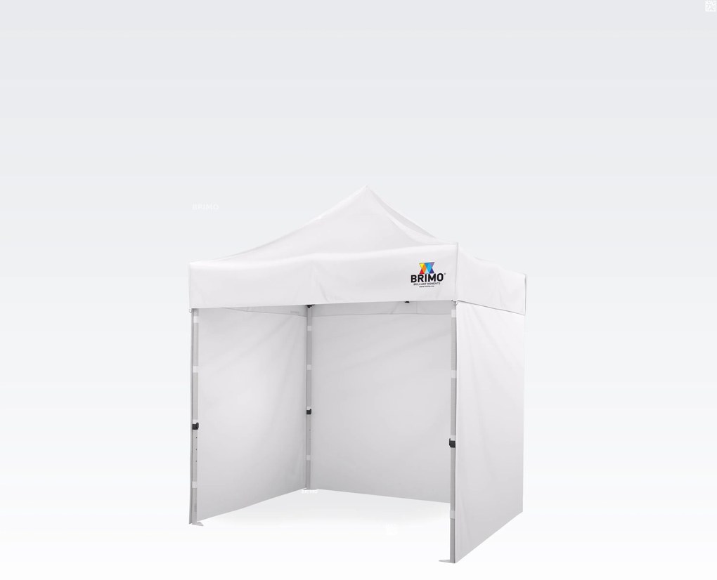 Foișor tip foarfecă 2x2 m Oțel | Dotări profesionale Ridicat în 45 s. - cu 3 pereți - Alb